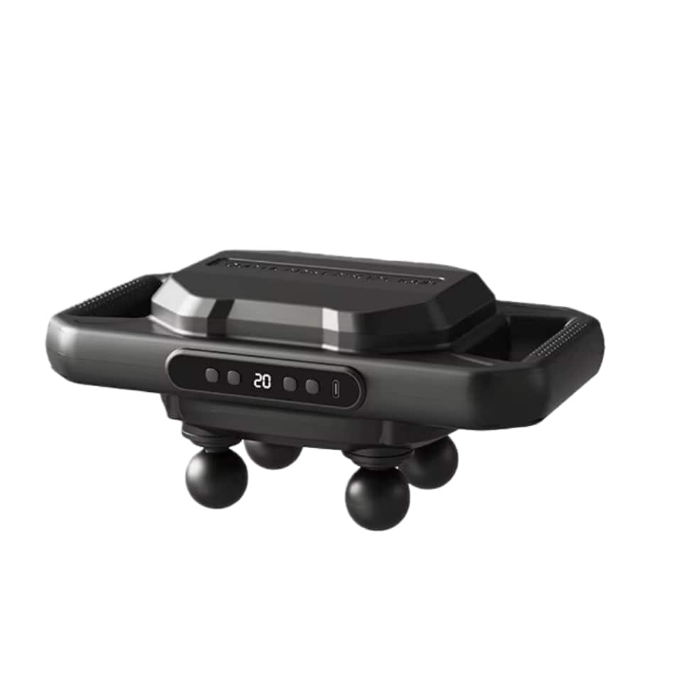 Cluzine - 4-Head Deep Tissue Massager, 9600 RPM High-Power Percussion Massager with 20 Speeds for Full-Body