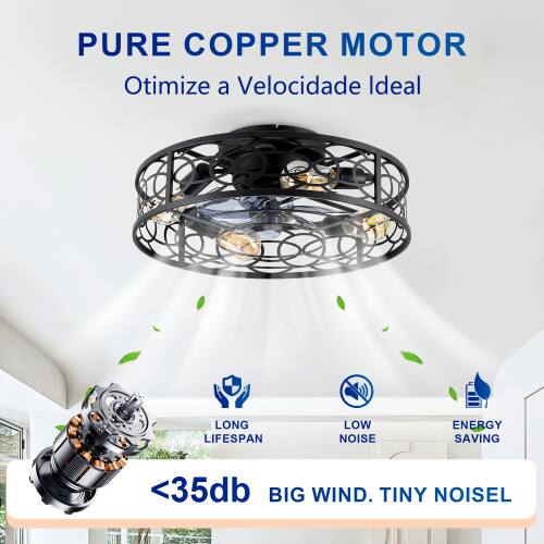 PURE COPPER MOTOR  
Otimiza a Velocidade Ideal  
LONG LIFESPAN  
LOW NOISE  
ENERGY SAVING  
<35db  
BIG WIND. TINY NOISE