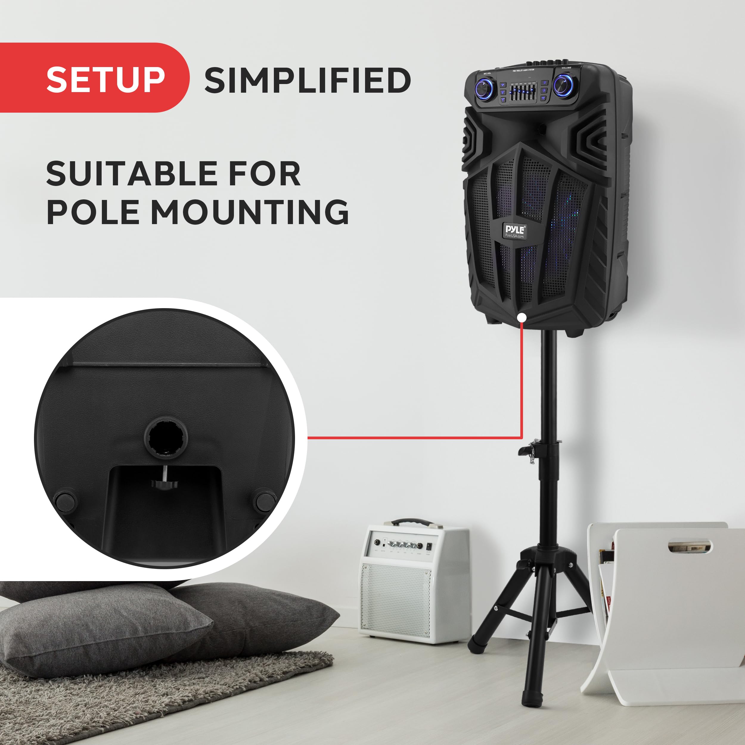 SETUP  
SIMPLIFIED  

SUITABLE FOR POLE MOUNTING  

PYLE