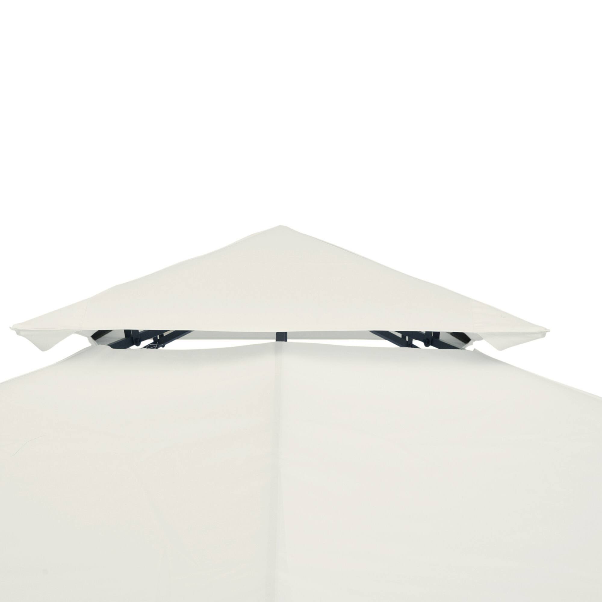 Alt View 7. Outsunny - 10' x 10' Gazebo Replacement Canopy 2 Tier Top UV Cover Pavilion Garden Patio Outdoor Cream White (TOP - Cream White.