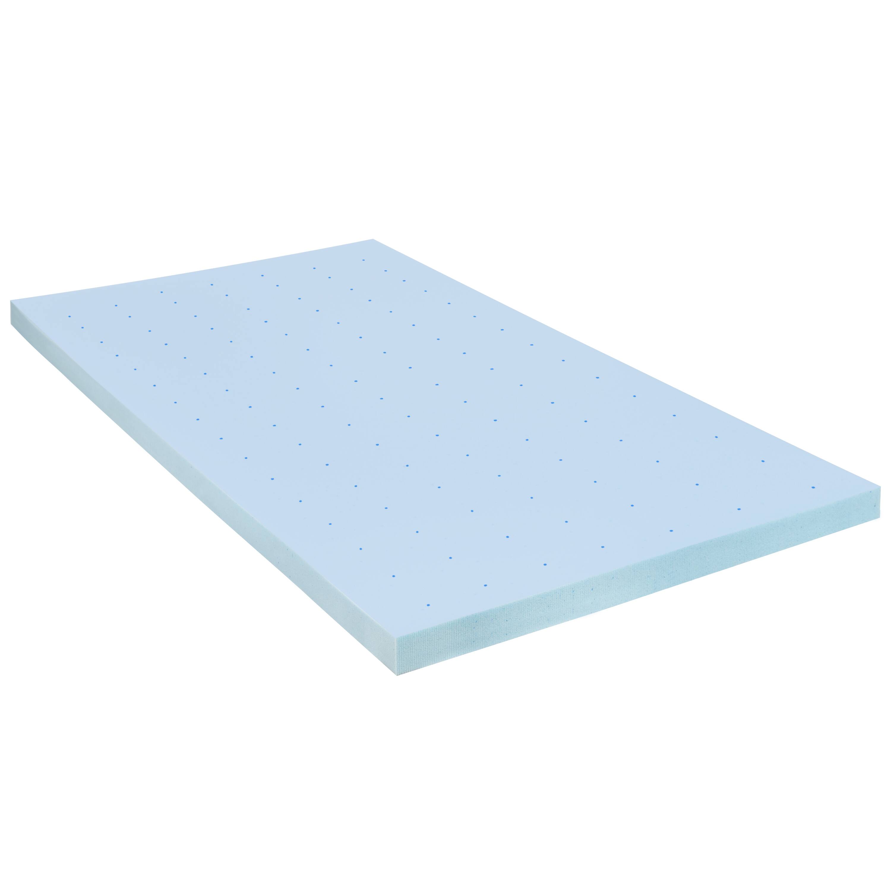 Alt View 1. Emma + Oliver - 3 Inch Gel Infused Cool Touch CertiPUR-US Certified Memory Foam Topper - Blue.