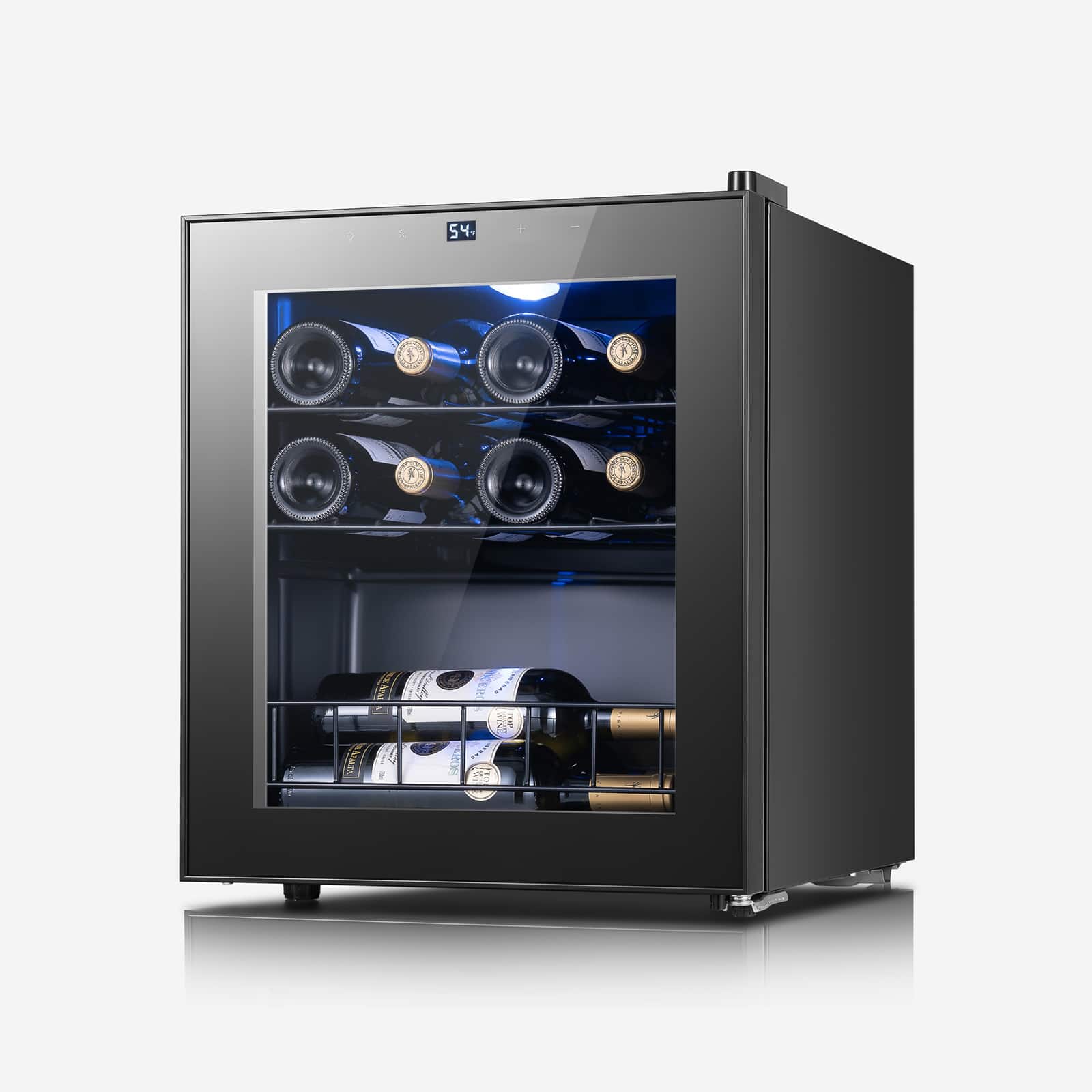 Yeego - 17-Inch Energy-Efficient Wine Cooler R600a Compressor & Eco-Friendly Design 12-Bottle Storage Perfect for Home - Stainless steel