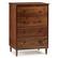 Angle. Walker Edison - Modern 4 Drawer Dresser - Walnut.