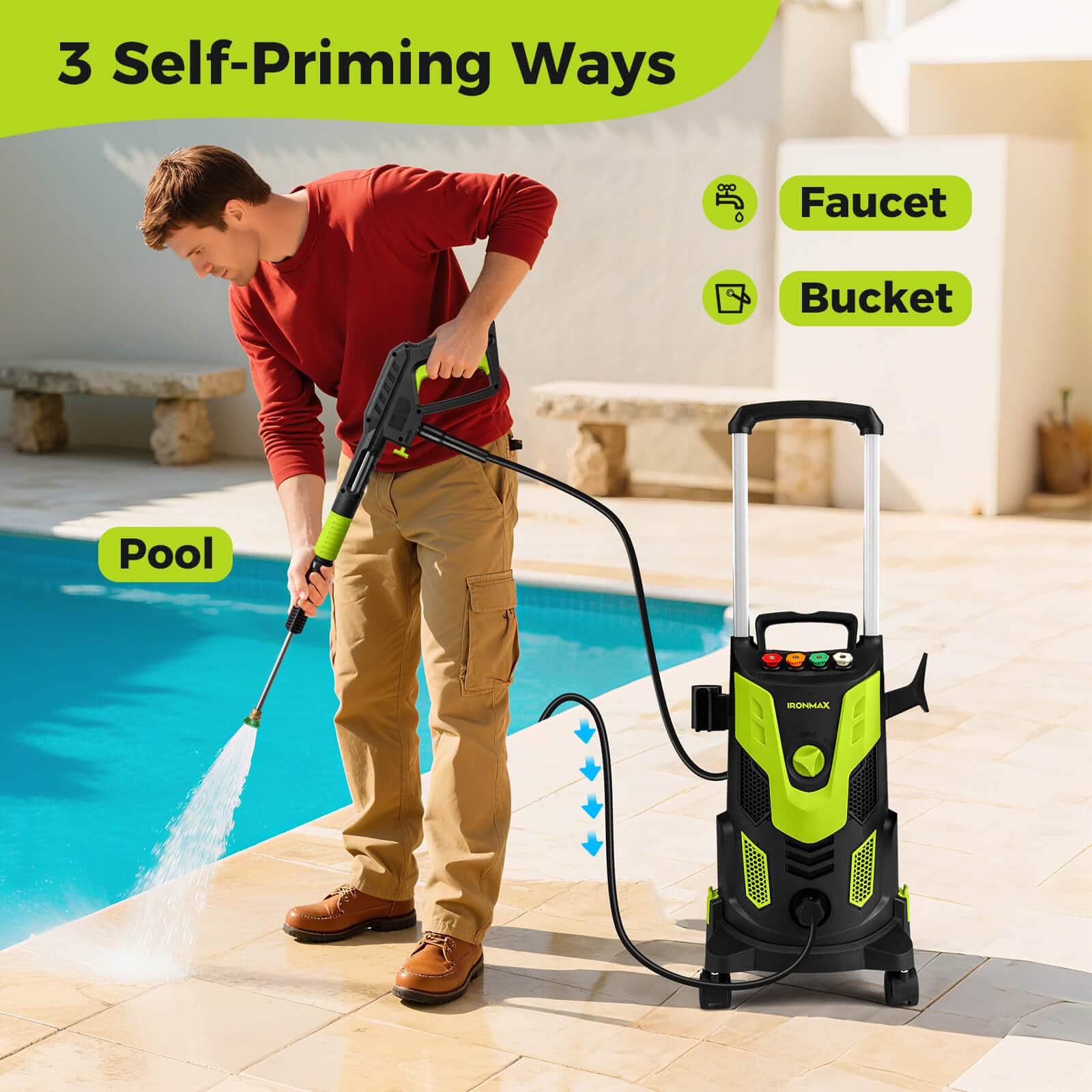 Costway Electric Pressure Washer with 4 Nozzles & Soap Bottle