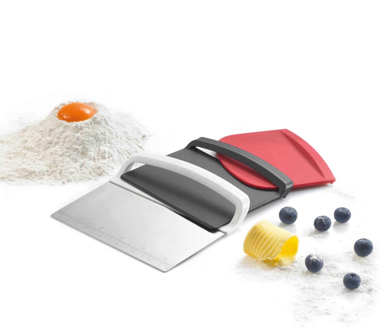 Kuchenprofi - Scraper 3 Pc Set: Dough Cutter, Curved Edge And Flat Edge Scraper - Multicolored price history on PriceWatchPro