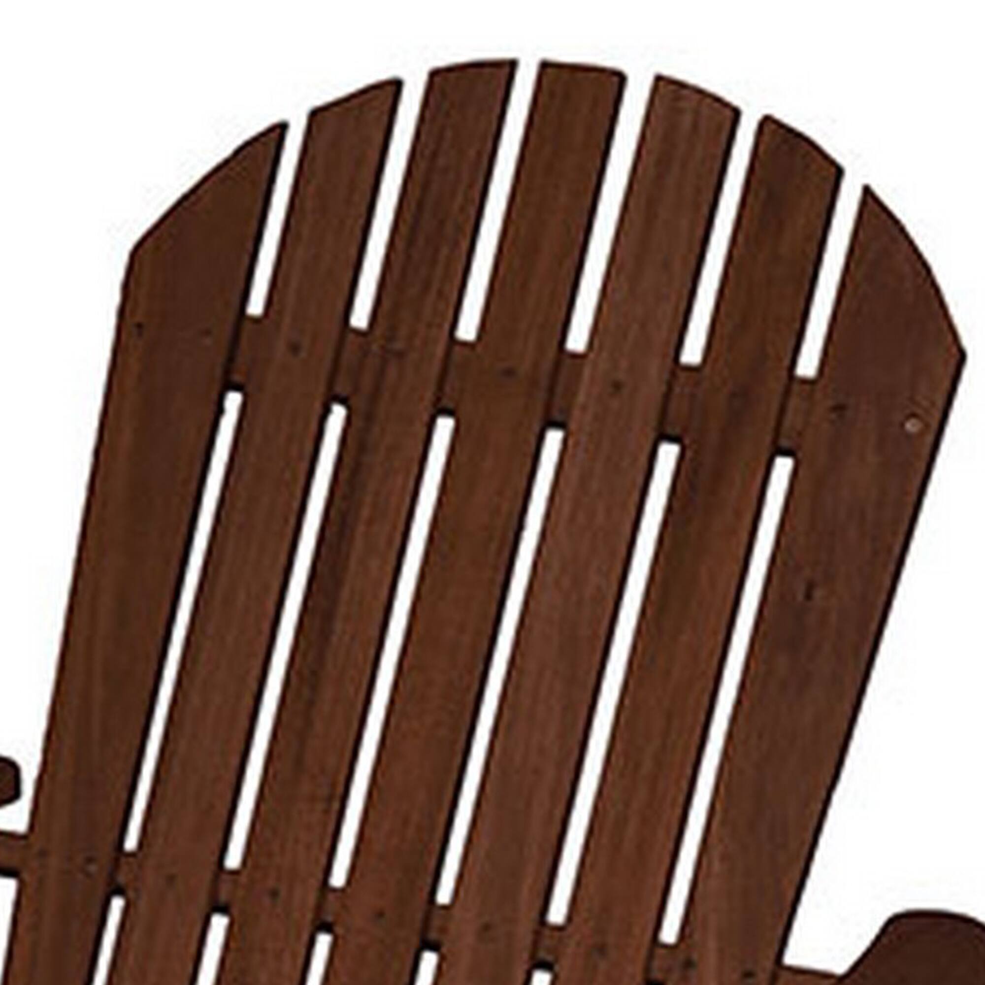 Alt View 1. Manhattan Lane - 34 Inch Outdoor Adirondack Chair, Wide Armrests - Brown.