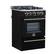 Left. Forno Appliances - Breno 2.3 Cu. Ft. Freestanding Gas Range with Antique Brass Accents - Black.