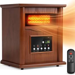 Airo Comfort - Electric Infrared Space Heater – 1500W Quartz Heater for Indoor Use with Remote Control - Light