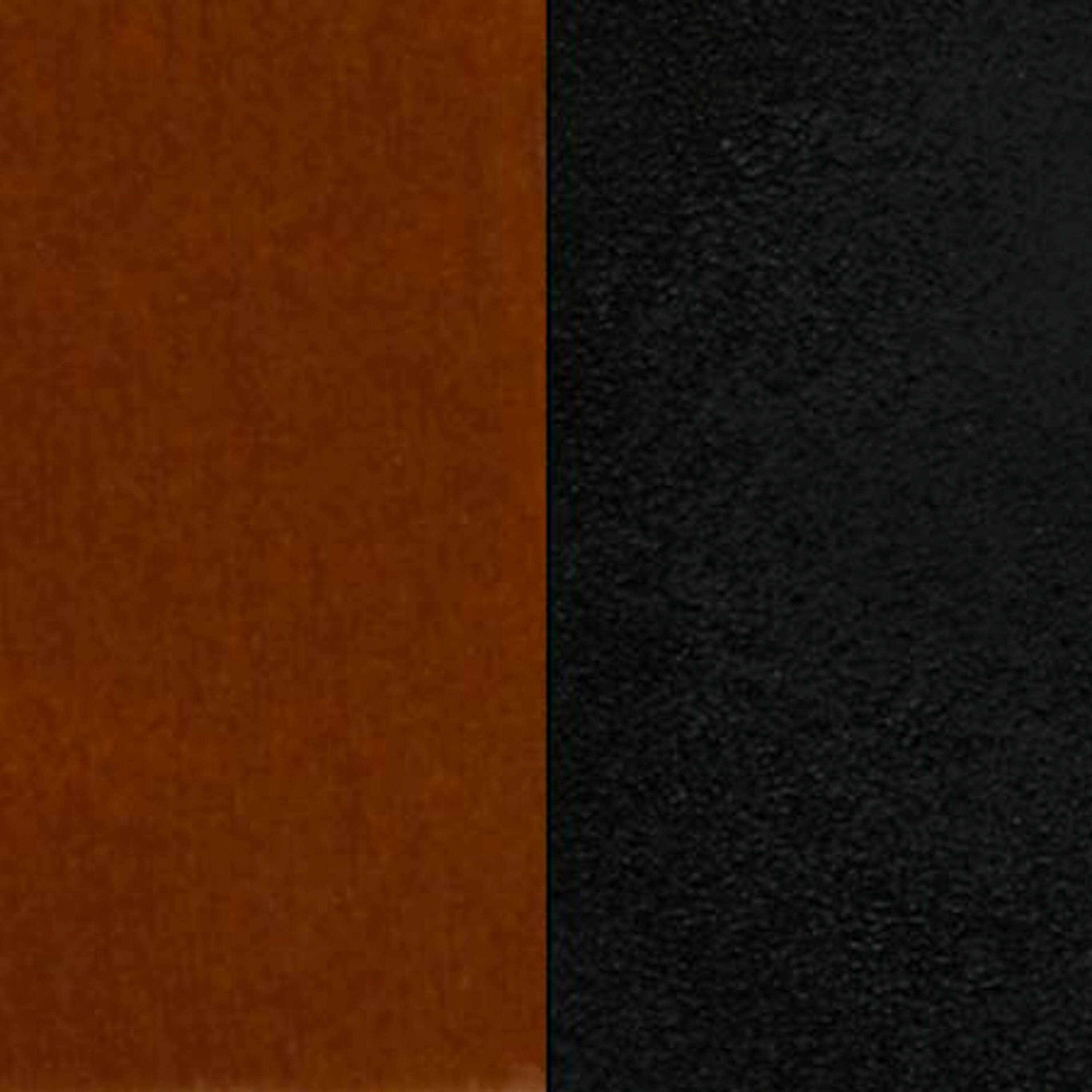 Alt View 6. Emma + Oliver - 2 Pack "X" Back Metal Restaurant Barstool - Cherry Wood Seat/Black Metal Frame.