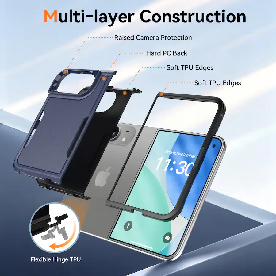 Pro Hard Pc Dteck Shockproof Back Cover for Apple iPhone Duo, Hybrid Hard PC TPU ...