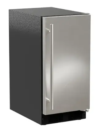 Angle. U-Line - 15" 25-Lb Freestanding Icemaker - Stainless Steel.
