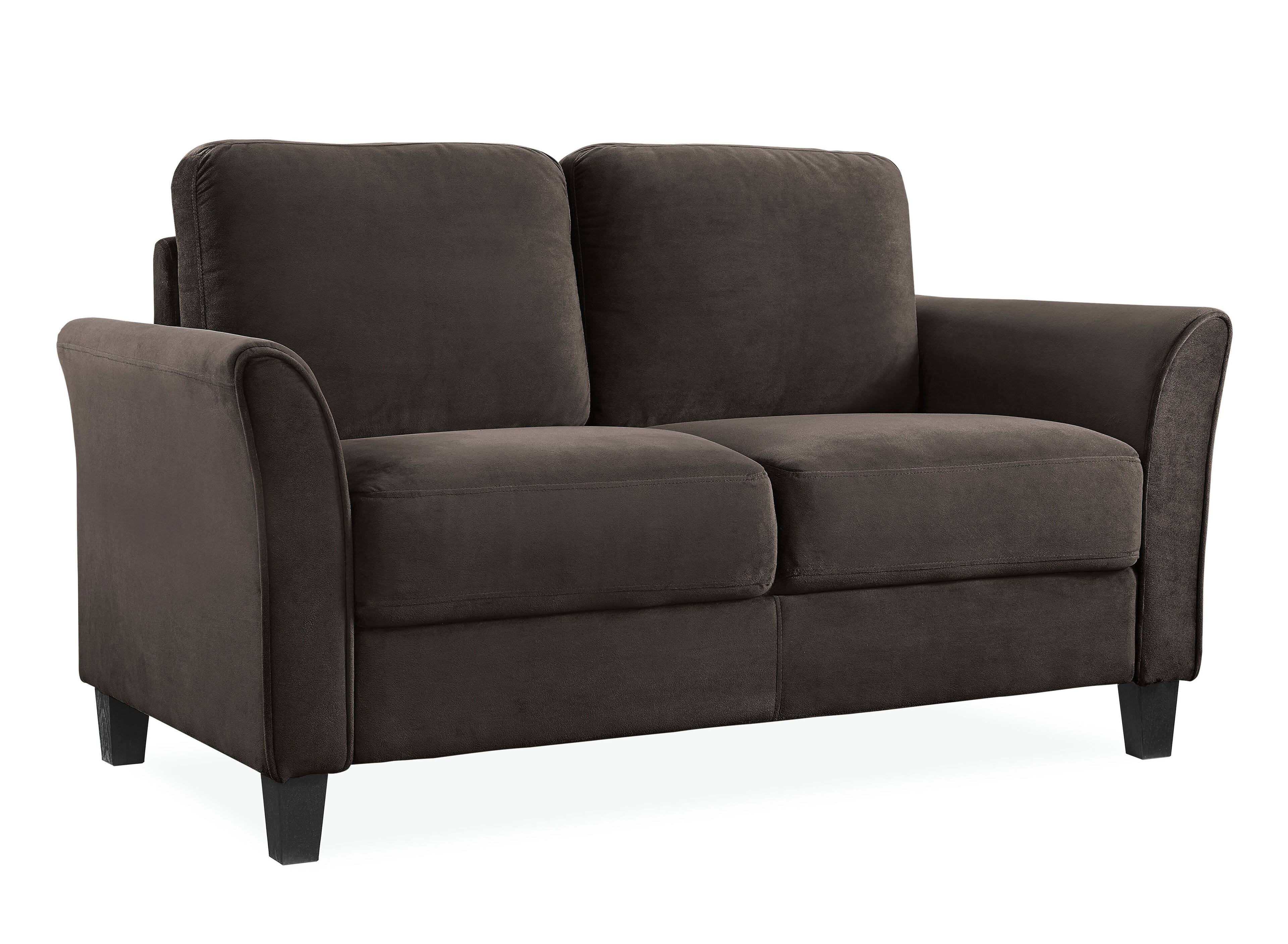 Lifestyle Solutions – Westin Two Seat Curved Arm Microfiber Loveseat – Coffee Sansujyuku sansujyuku.com