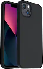 Front. Ornarto - ORNARTO Shockproof Liquid Silicone Designed for iPhone 13 Case Anti-Shock Cover Drop Protection 6.1inch-Midnight - Midnight.