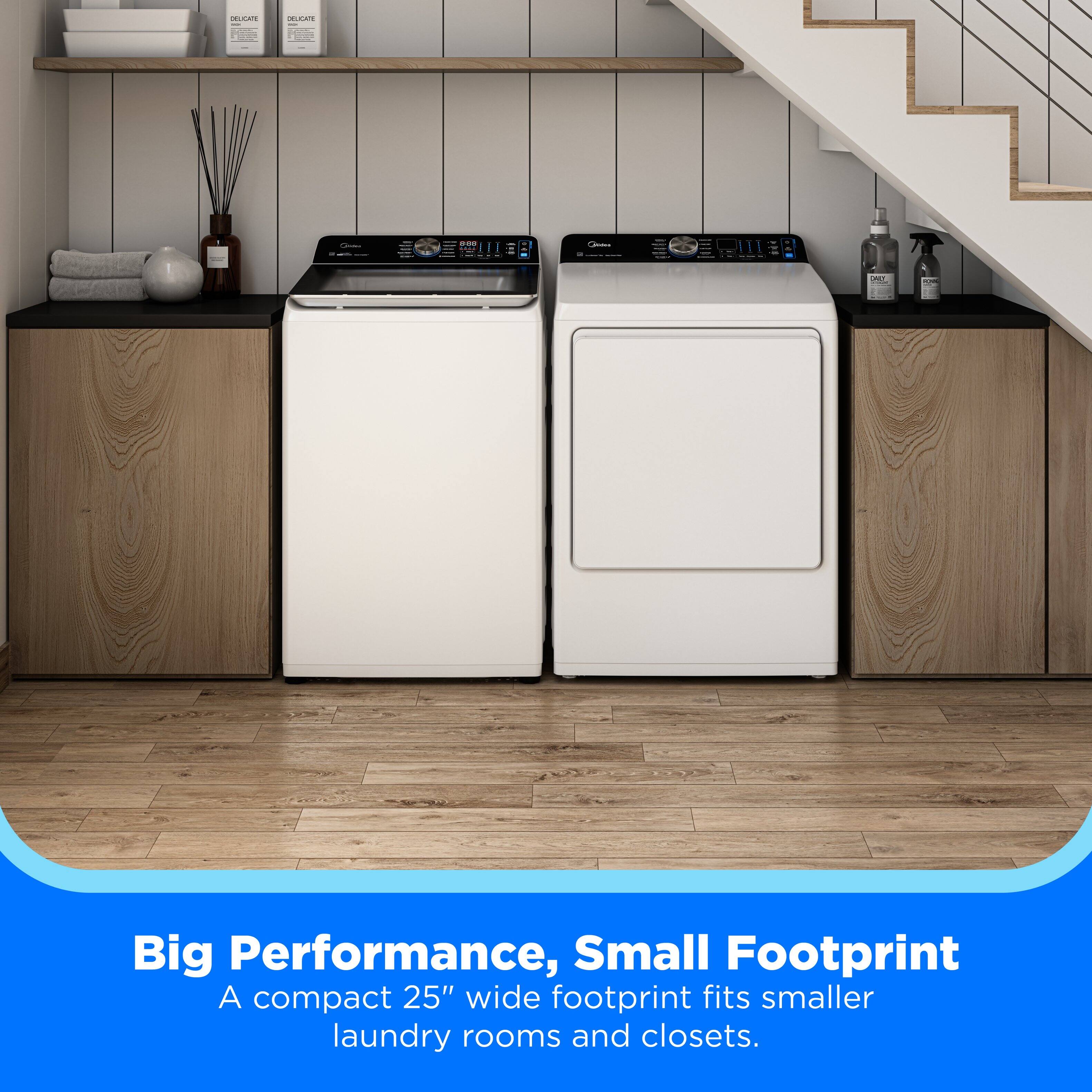 >>100 - ORIGER 15.

-
2019 ...

Gades
our
Big Performance, Small Footprint
A compact 25" wide footprint fits smaller laundry rooms and closets.