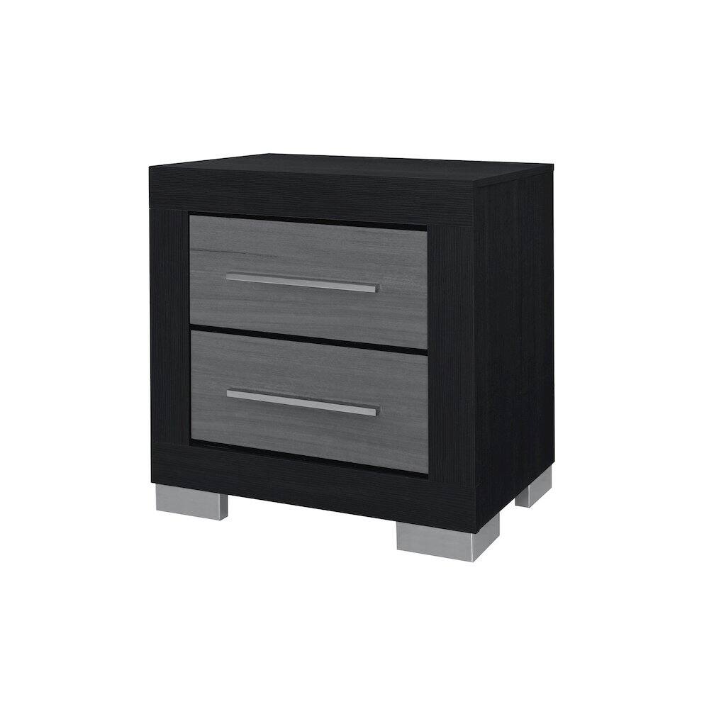 Global Furniture USA - Emma Black/Grey Nightstand - Black,Grey