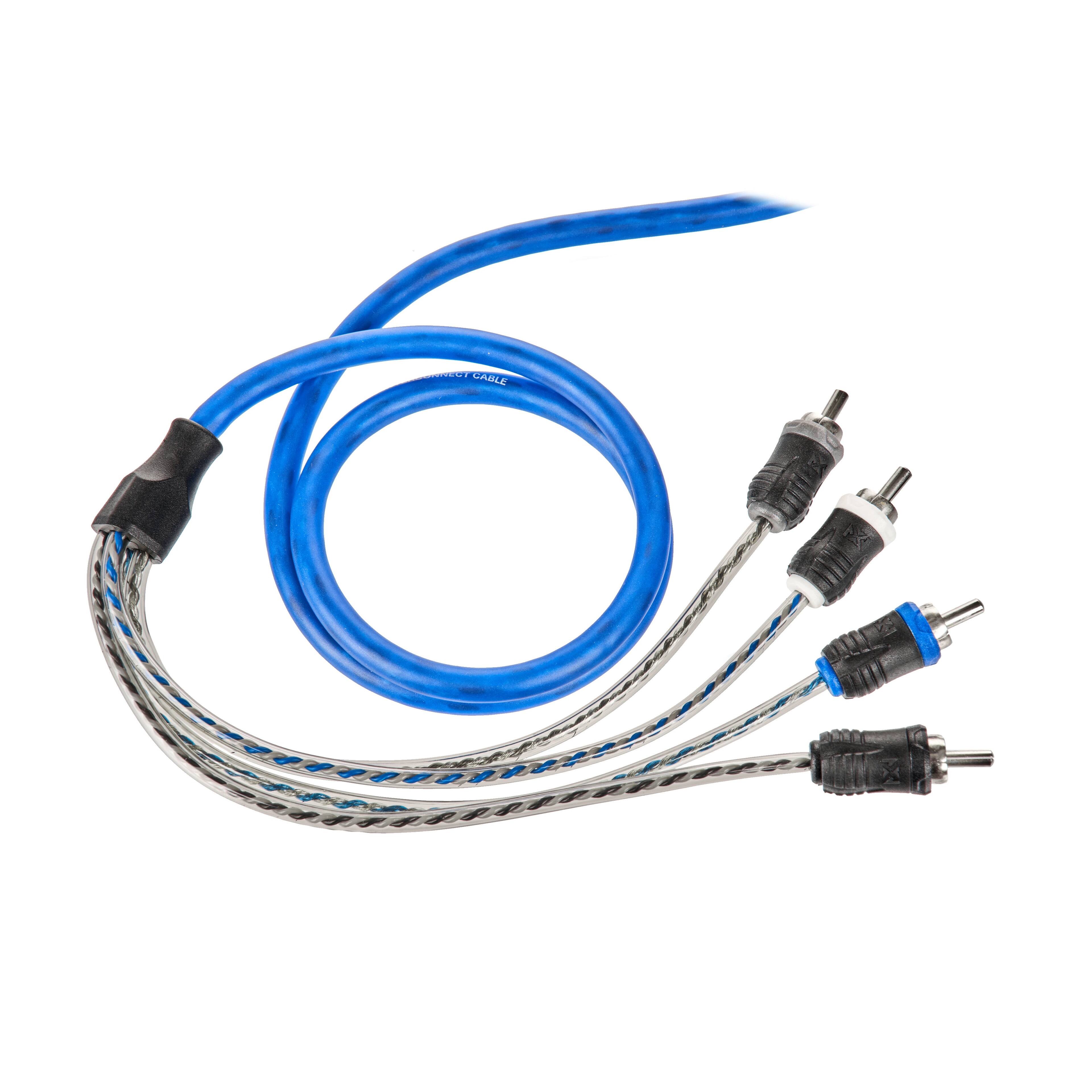 Alt View 6. NVX - XKIT44 True 4 Gauge AWG 100% OFC Complete Amplifier Wiring Kit with 4-Channel RCA Cable.