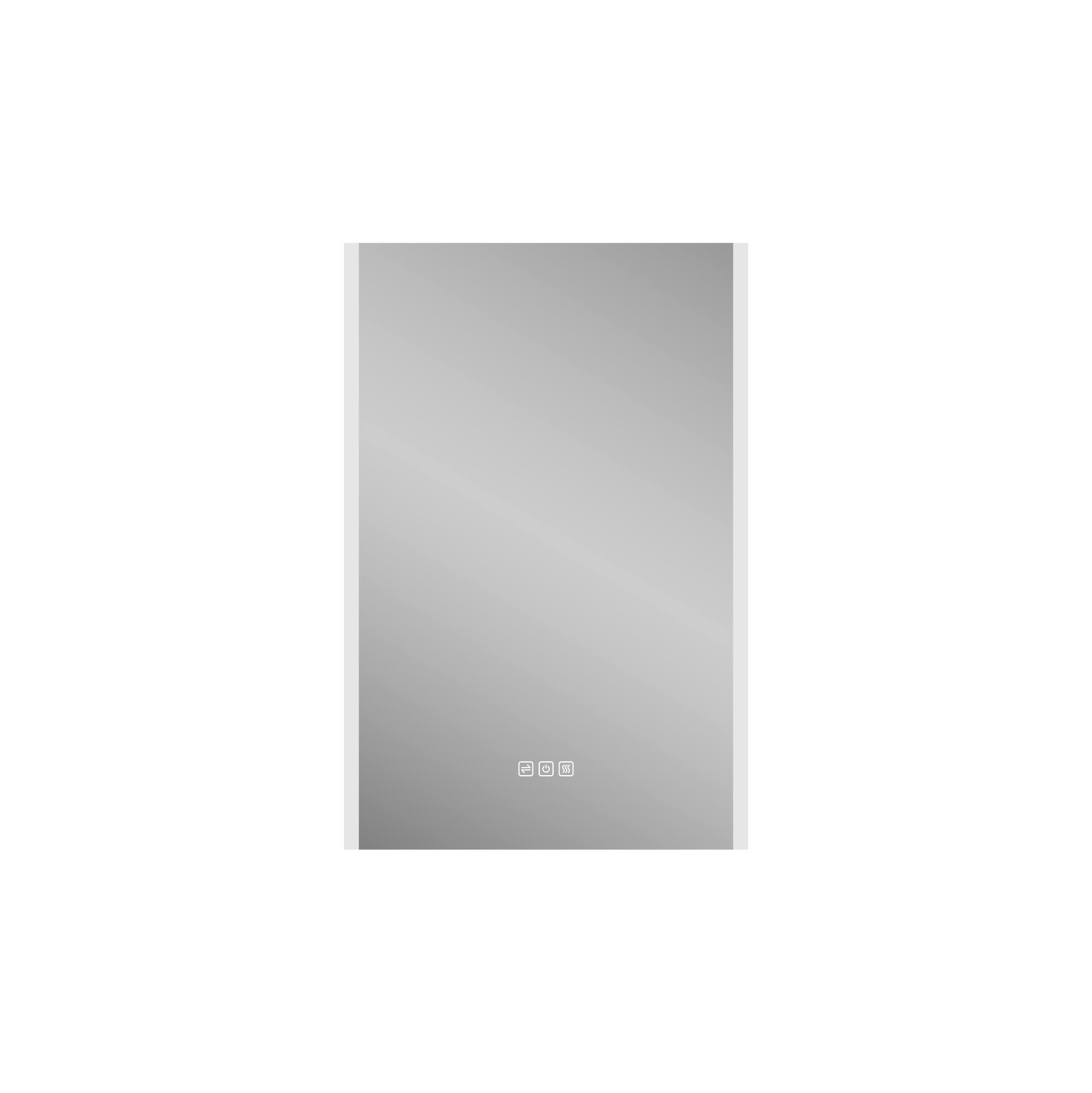 Alt View 8. WELLFOR - 20 in. W x 30 in. H Rectangular Aluminum Medicine Cabinet with Mirror, LED Lights, Anti-Fog, Left Soft Close Door - Silver.