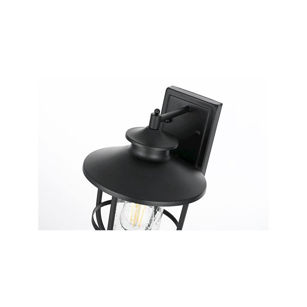 Alt View 3. Elegant Lighting - Janney 7 inch Outdoor Pendant in Black - Black.