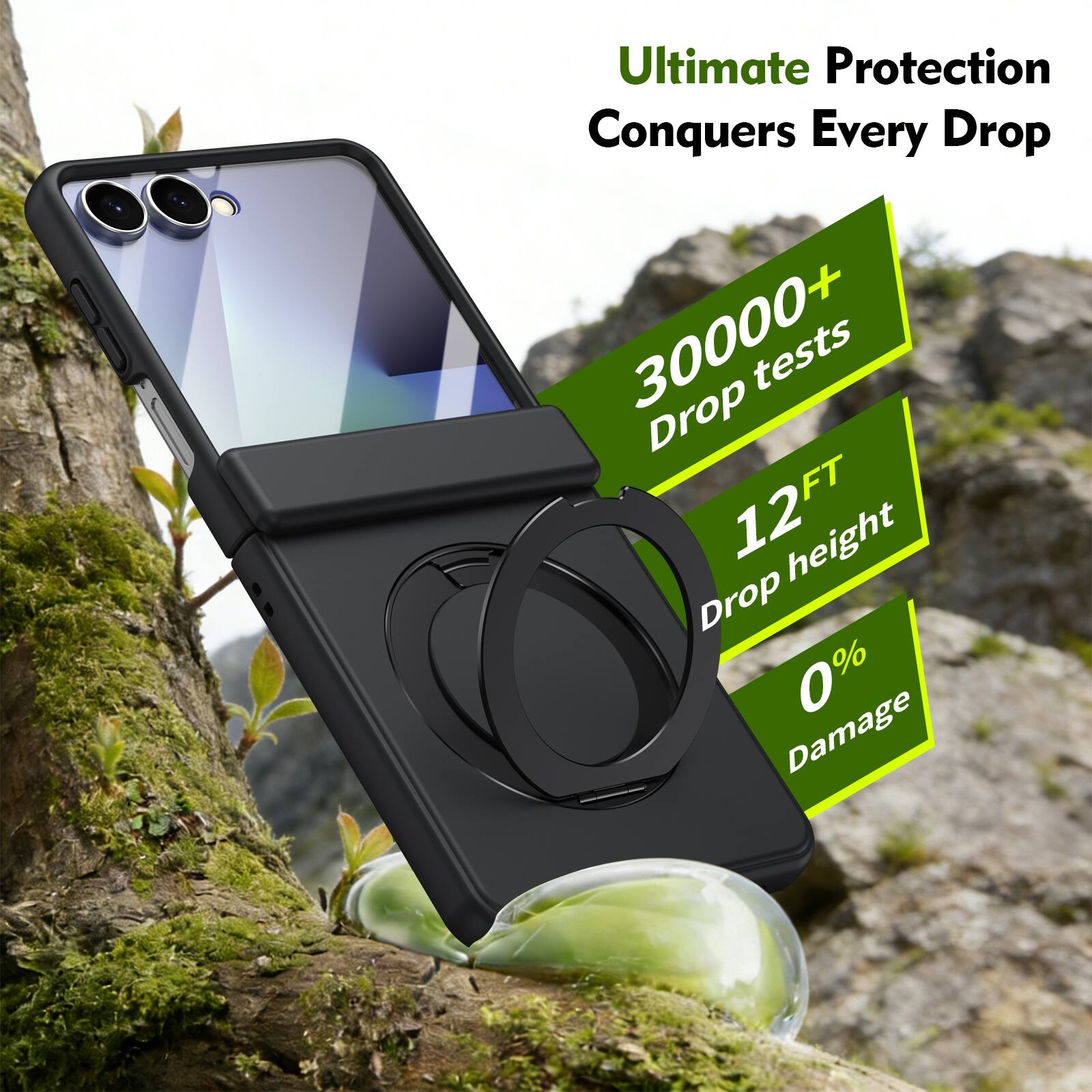 Ultimate Protection Conquers Every Drop

30000+ Drop tests  
12FT Drop height  
0% Damage