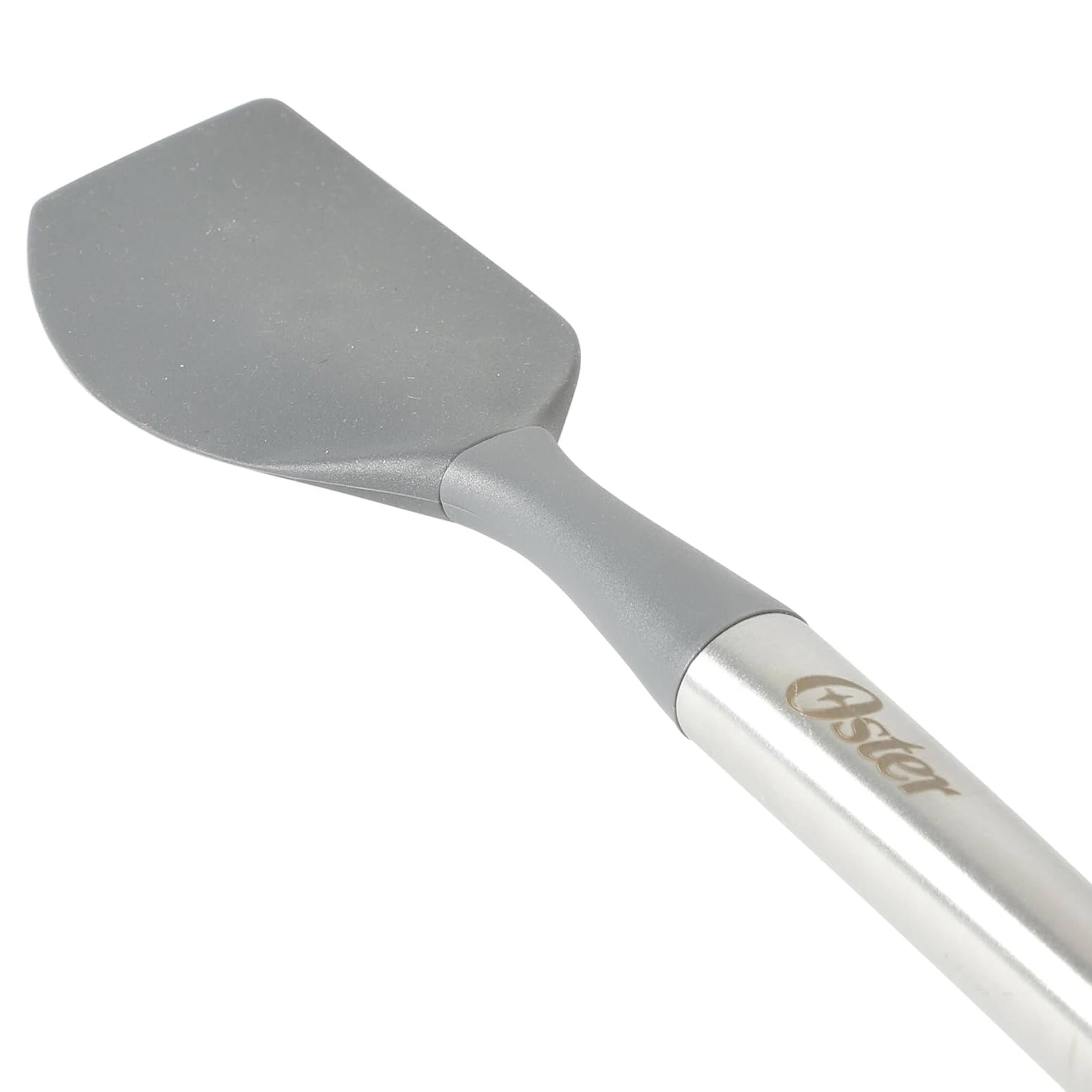 Alt View 1. Oster - Oster Chadswyck 11 Inch Silicone Turner Spatula With Stainless Steel Handle in Silver.