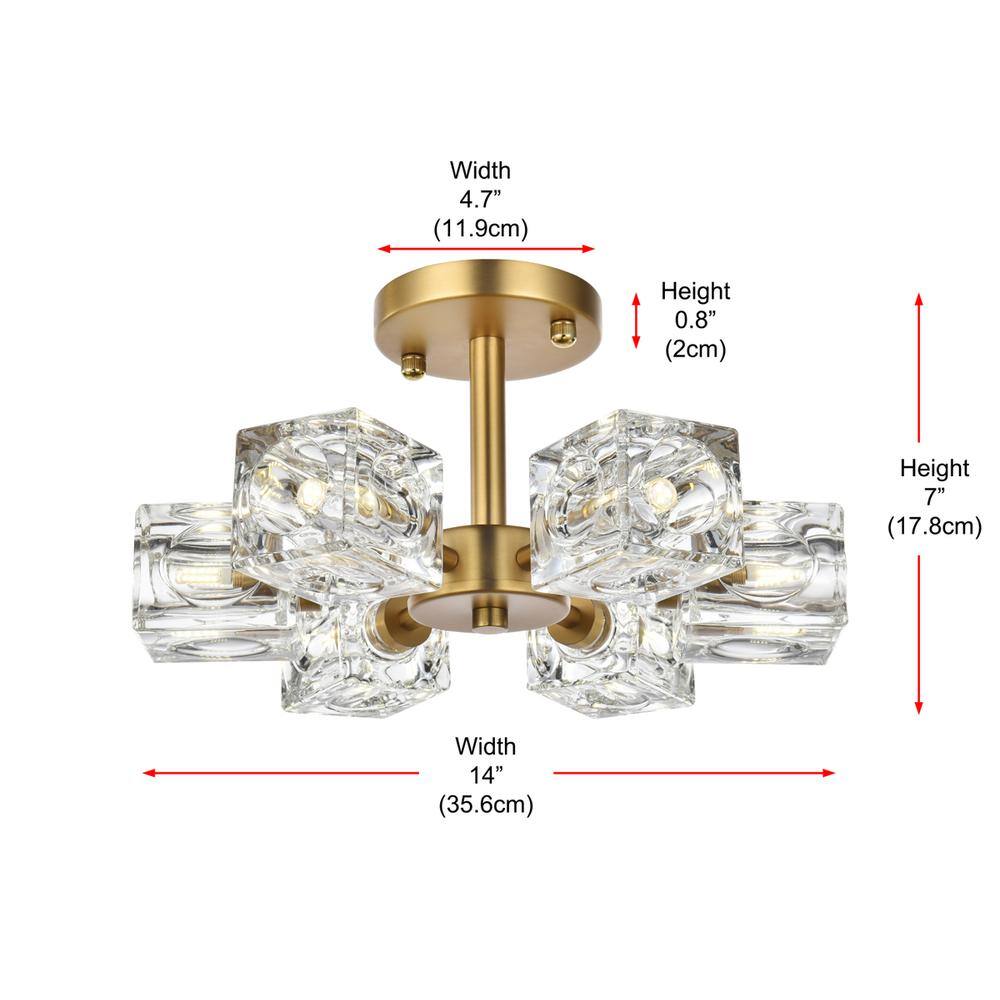 Living District - Lyra 14 inch Flush Mount - Satin Gold price history on PriceWatchPro