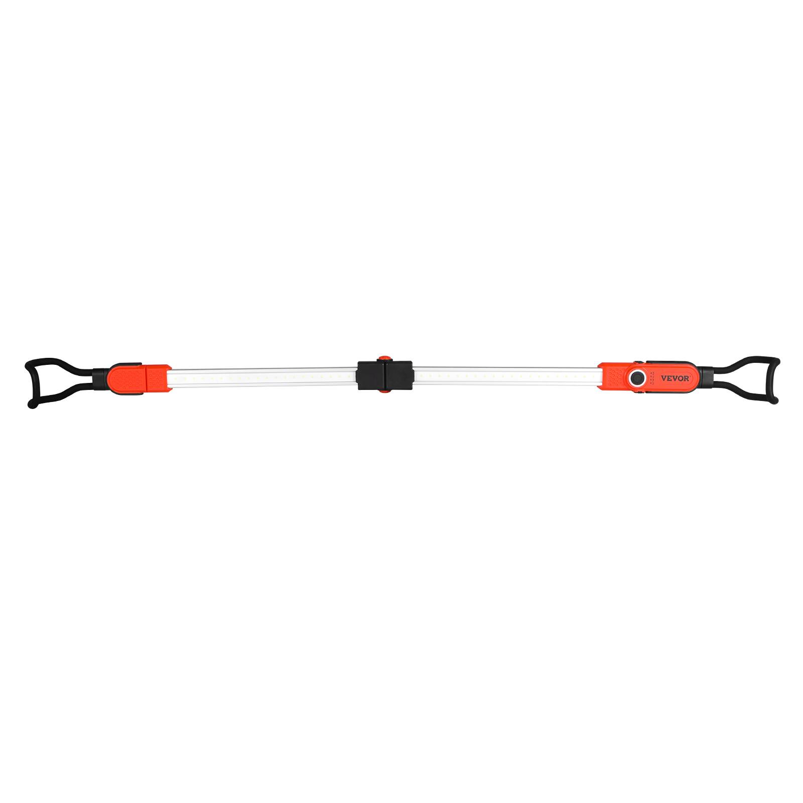 Alt View 5. VEVOR - Underhood Work Light, 2300LM, 6000mAh Rechargeable Bright LED Light, Portable Cordless Mechanic Work Light Bar - black-orange.