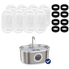 PawsPik - SS-01 Cat Fountain Replacement Filters, 8 count - White