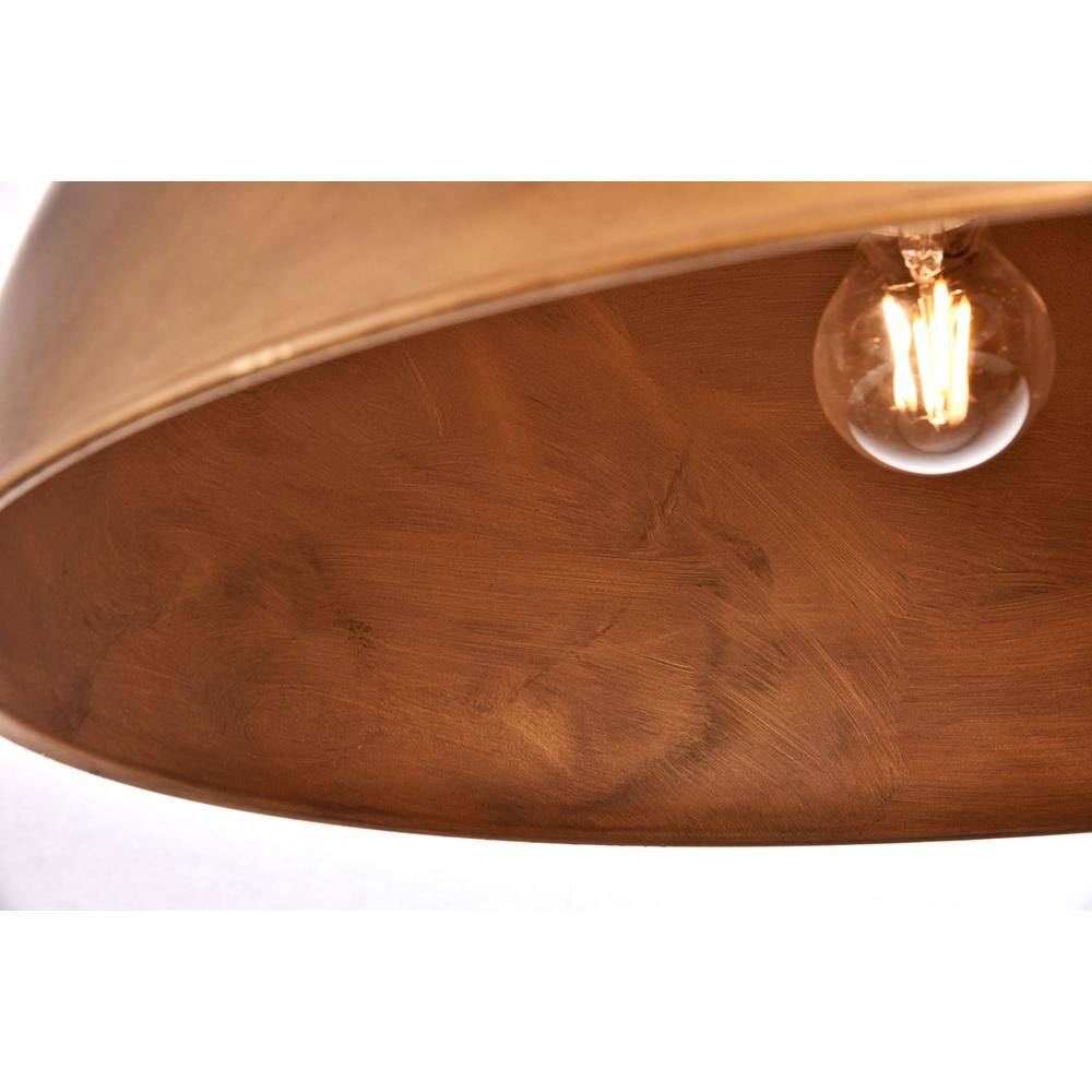 Left. Living District - Merce Collection Pendant D20 H12.75 Lt:1 Manual Brass Finish - Manual Brass.