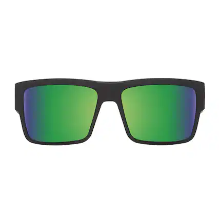 Front. Spy Optic - Spy Optic Cyrus Matte Black Sunglasses (Happy Bronze Polar With Green Spectra) - Multicolor.