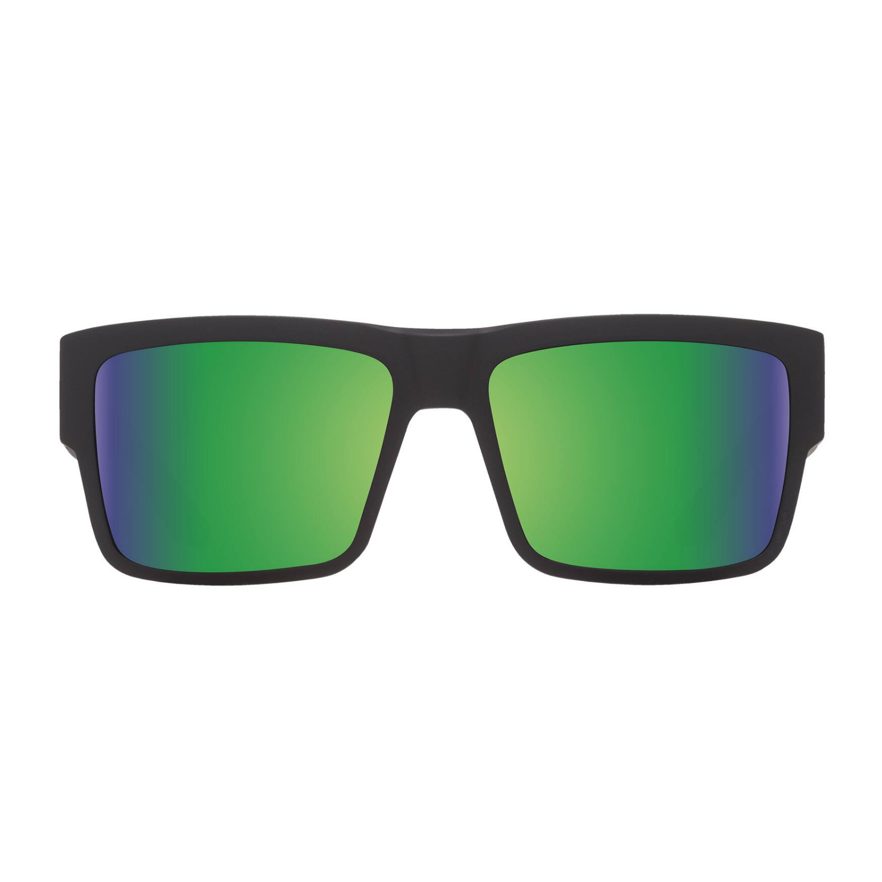 Front. Spy Optic - Spy Optic Cyrus Matte Black Sunglasses (Happy Bronze Polar With Green Spectra) - Multicolor.