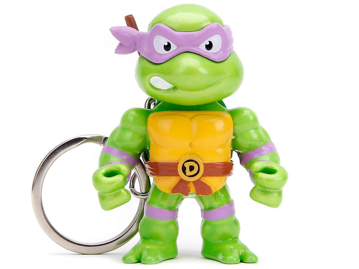 Back. Jada - Set of 4 Diecast Figure Key Chains "Teenage Mutant Ninja Turtles" TV Series "Metalfigs" Series Diecast Models by Jada - Green.