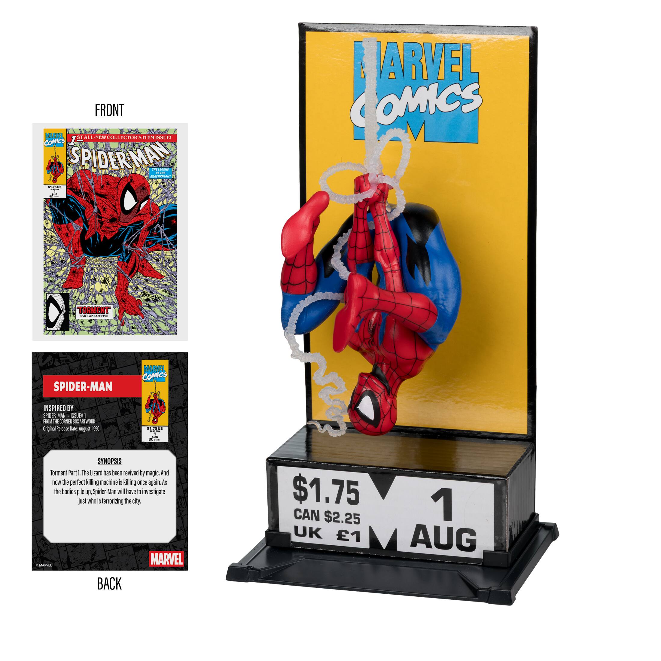 FRONT - Spider-Man | | ARVEL COMICS TORMENT | SPIDER-MAN MORVEL COMICS INSPIRED BY SER Ma . BACK - CON - oa Drgad nncr Sale August SE 1139 SYNOPSIS forment Patl The Lizad h been neved D magic And TOM the perfect aing machine a kbilling ONC again k thae bodies pie  Spider Man wl ha 1 investigate  ahe a terrantzing Thee ciy MARVEL - BACK $1.75 CAN $2.25 UK 1 1 AUG