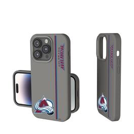 Keyscaper - NHL - Colorado Avalanche Sidebar Soft Touch iPhone Case - 14 - Gray