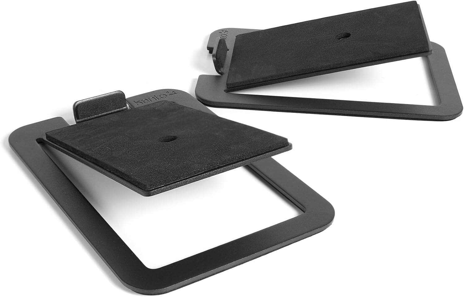 Front. Kanto - Kanto S4 Desktop Speaker Stands for Midsize Speakers | Black | Pair - Black.