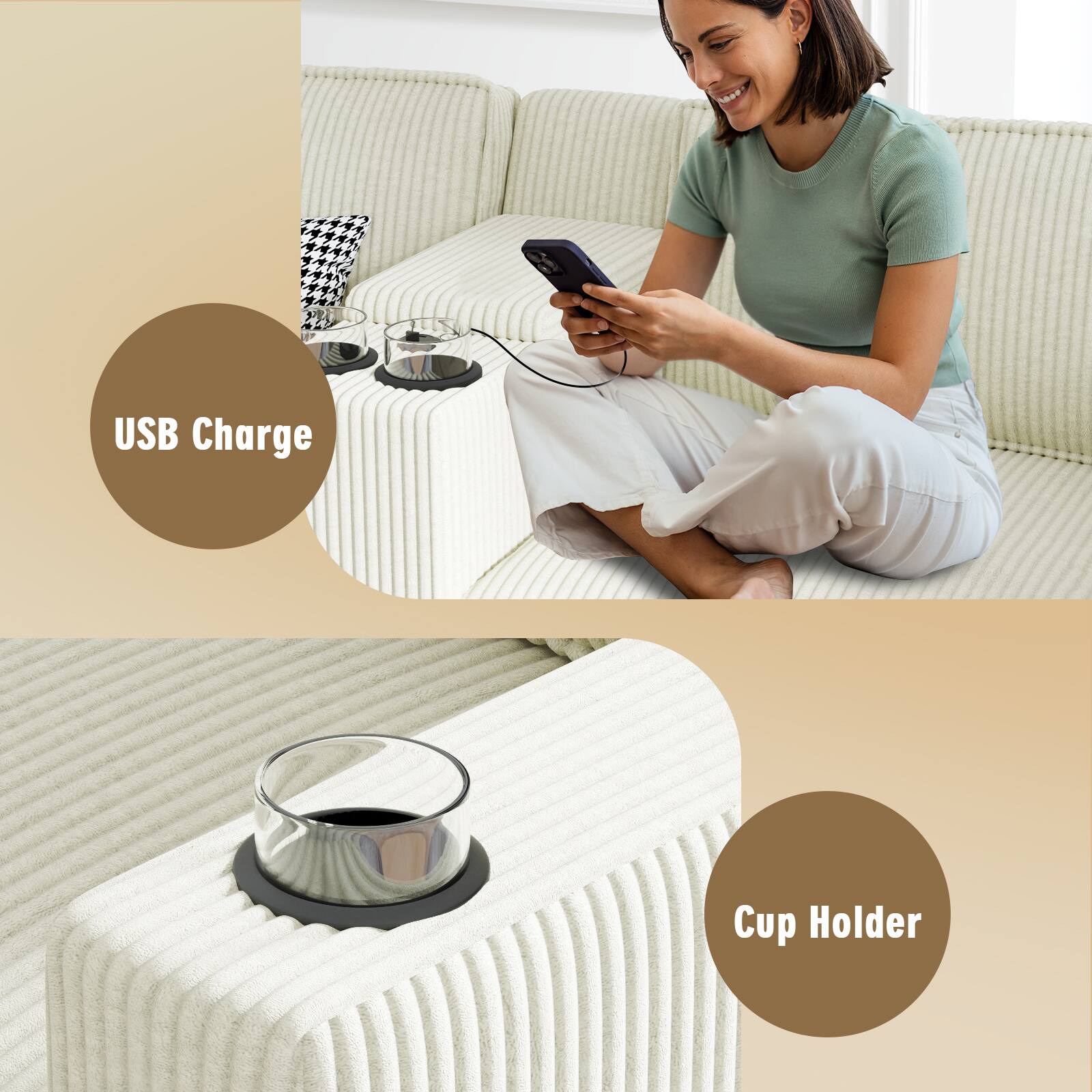 USB Charge Cup Holder