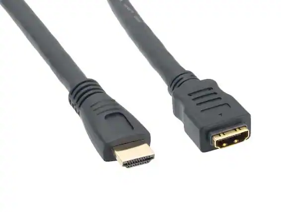 Front. Cable Leader - 4K High-Speed HDMI Extension Cable Male to Female with Ethernet, 4K@60Hz HDMI 2.0 for TV, Console, Wall Mount - Black.