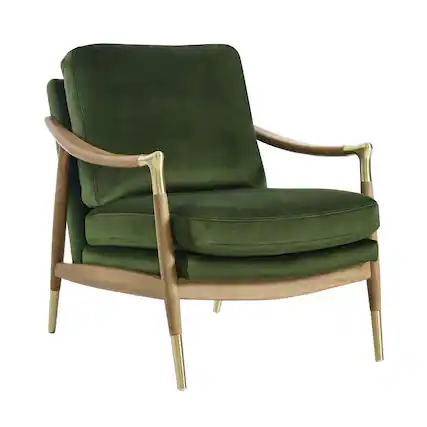 Front. Modway - Langford Performance Velvet Accent Armchair by Modway - Brown.