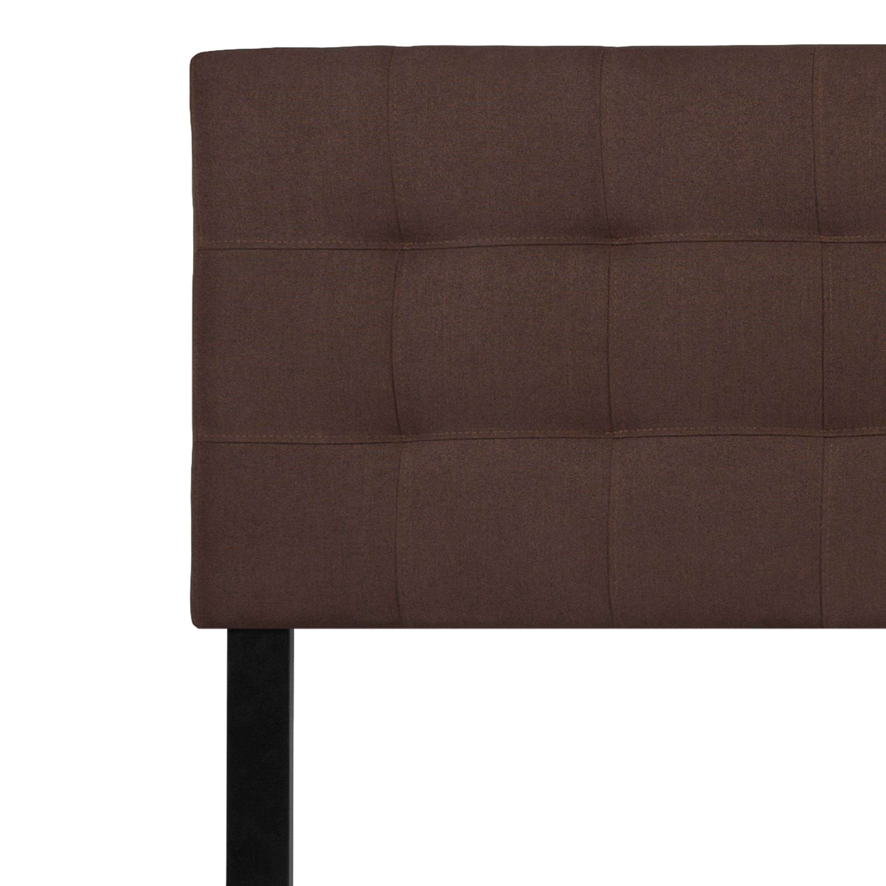 Alt View 5. Emma + Oliver - Quilted Tufted Upholstered Headboard - Dark Brown.