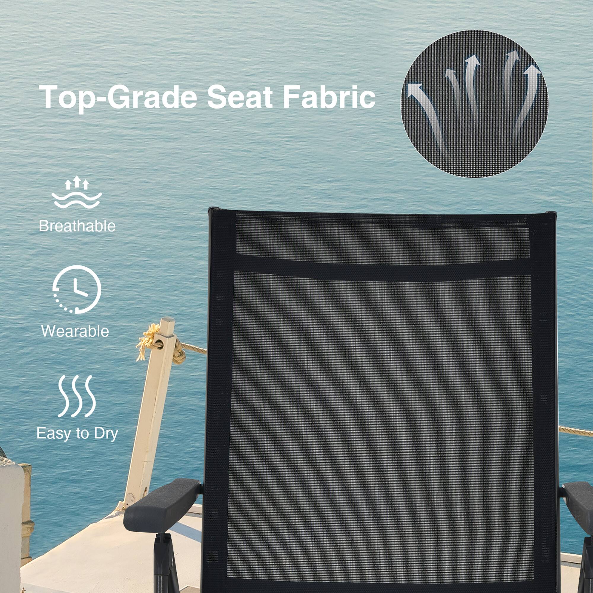 Top-Grade Seat Fabric
Breathable
Wearable
Easy to Dry