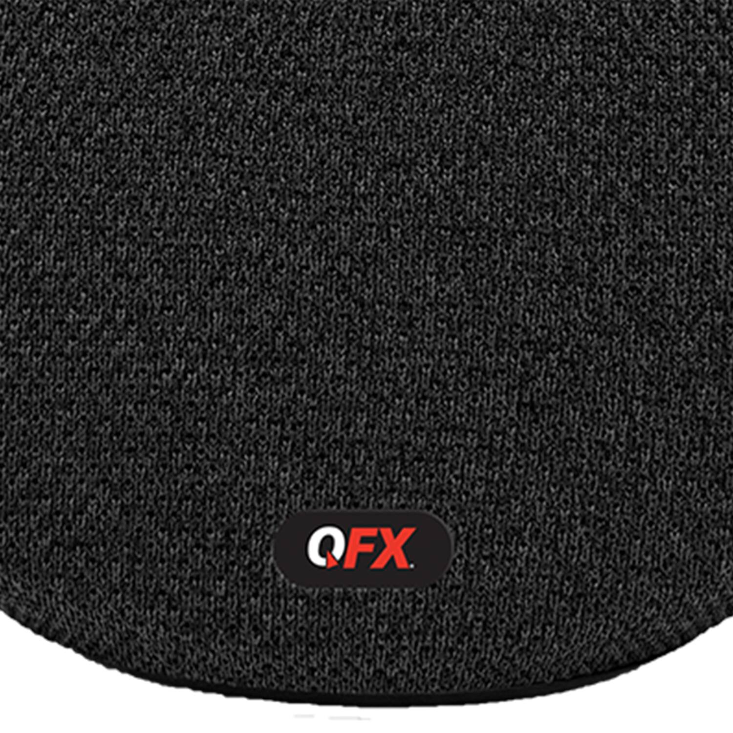 Alt View 1. QFX - Portable Bluetooth Speaker BT-200, Passive Bass Radiator, FM Radio, True Wireless - Black.