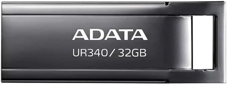 ADATA - UR340 USB 3.2 Gen1 Flash Drive Metal Splashproof Shockproof Dustproof 32GB - Black