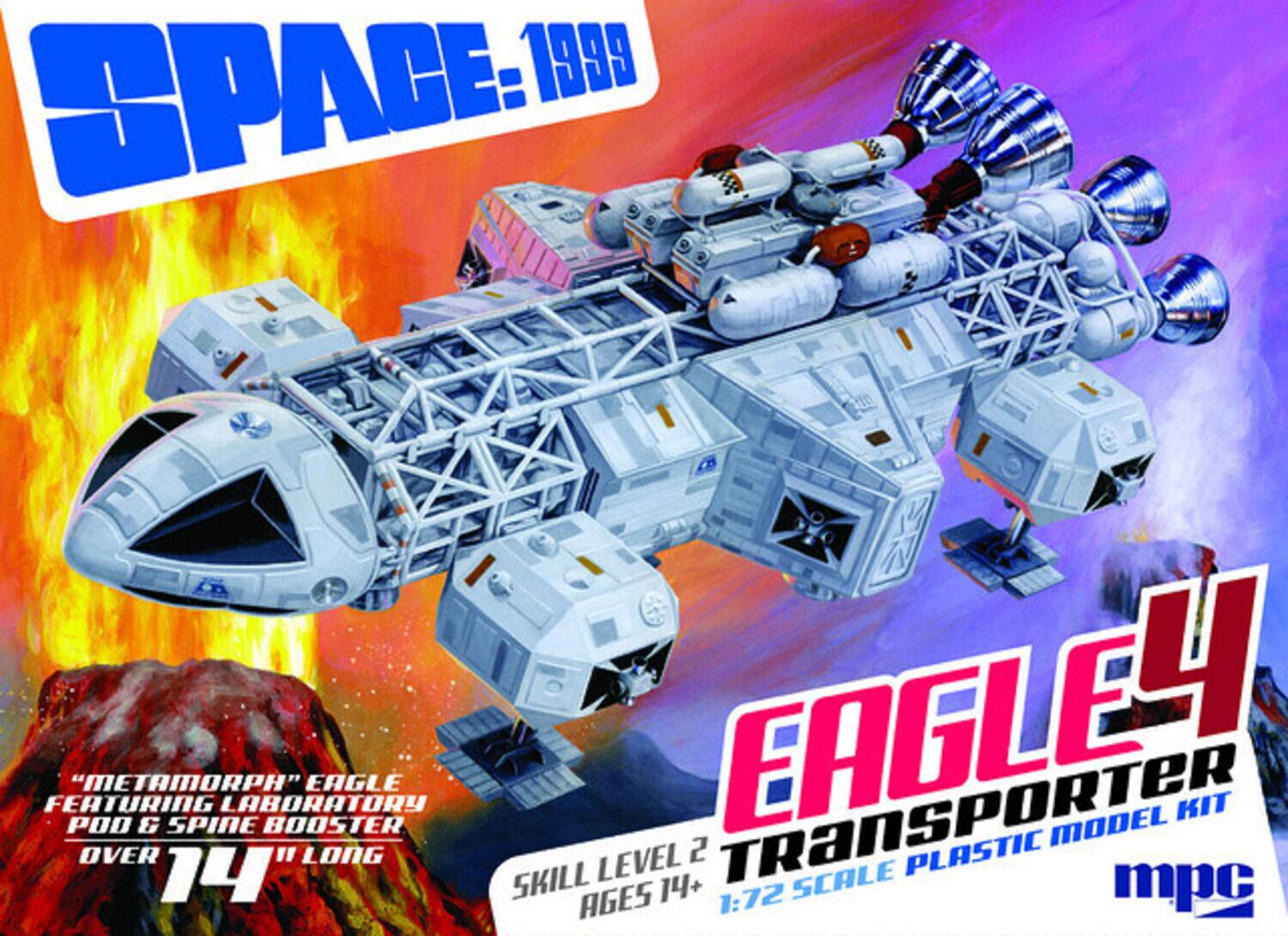 1999 SPACE FEATURING POO "METAMORPH" G SPINE LABORATORY BOOSTER EAGLE EAGLEY 2 TRANSPORTER MODEL KIT OVER 14" "LONG LEVEL PLASTIC SKILL AGES 14+ 1:72 SCALE mpc

SPACE: 1999

"EAGLEY 4" TRANSPORTER

"METAMORPH" EAGLE FEATURING LABORATORY POD & SPINE BOOSTER

OVER 14" LONG

SKILL LEVEL 2

AGES 14+

1:72 SCALE PLASTIC MODEL KIT

mpc
