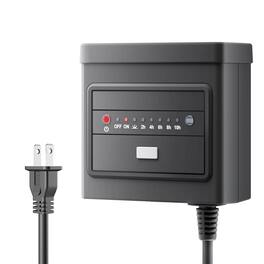 BN-LINK - 60W Low Voltage Landscape Transformer, Countdown Timer & Photocell, 125V to 12V, Outdoor LED Lighting - Black
