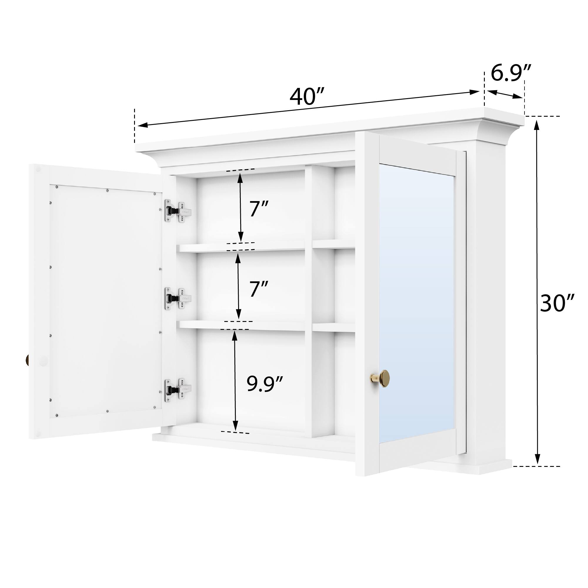 40" x 6.9" x 7" x 7" x 30" x 9.9"
