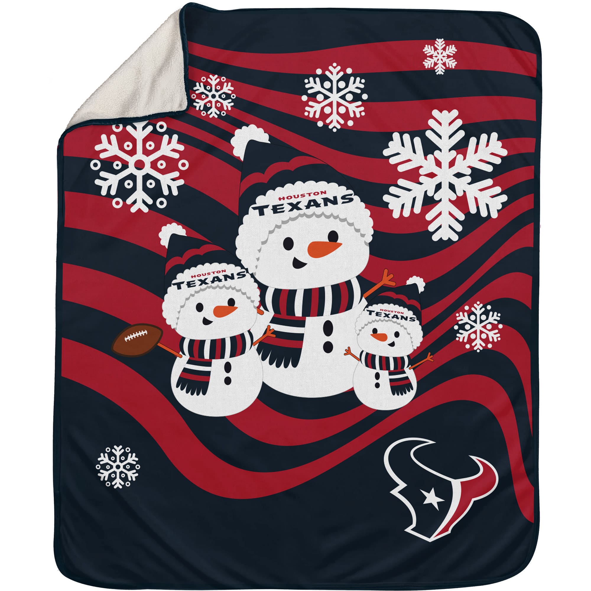 Pegasus - 60'' x 70'' Snowman Sherpa Holiday Throw Blanket - Multicolor