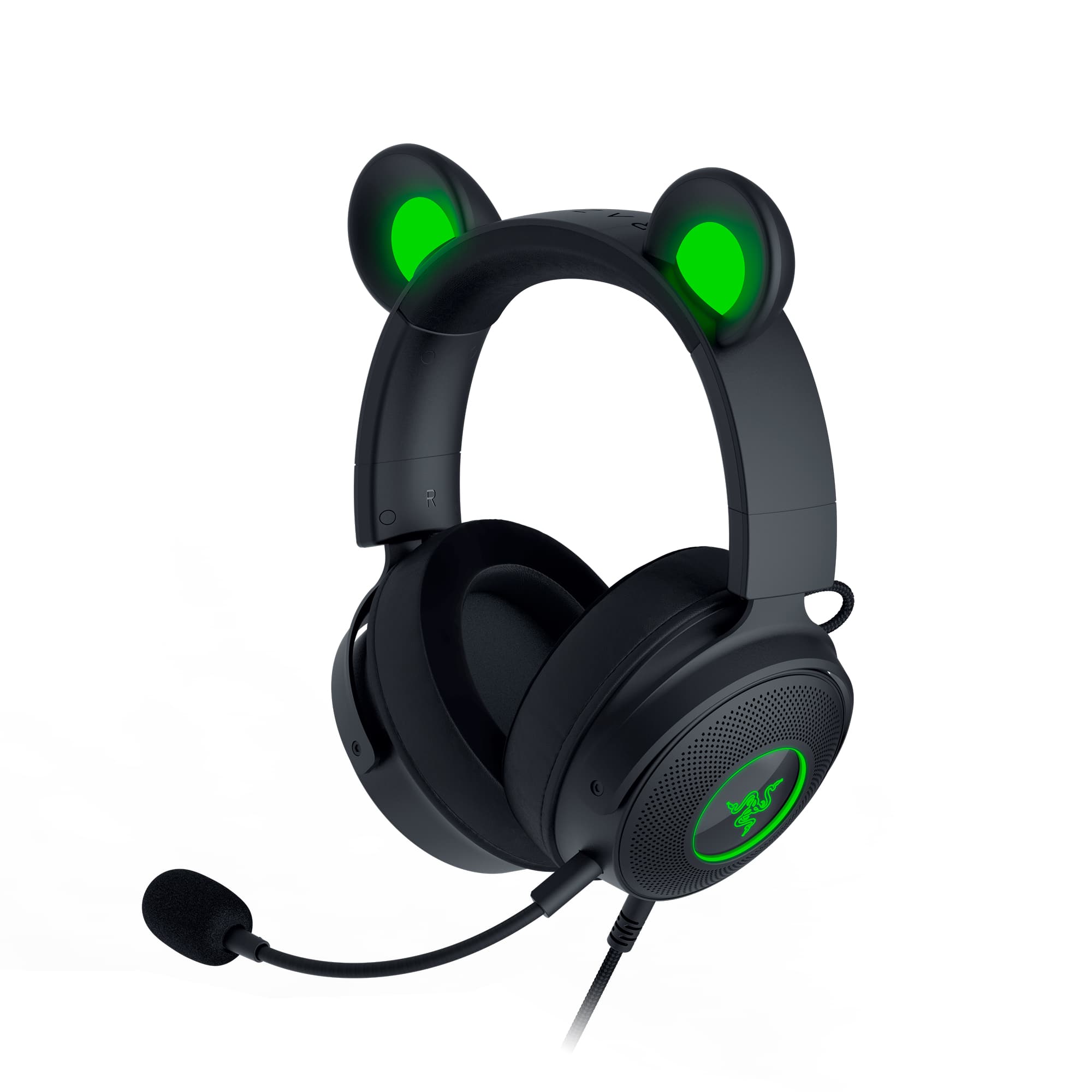 Alt View 16. Razer - Kraken Kitty V2 Pro Wired Over-the-Ear Gaming Headset for PC, Mac, Playstation - Black.