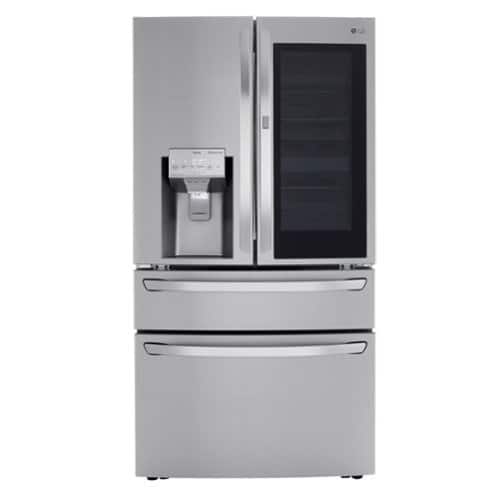 LG - 36-in Wide 29.5 Cu. Ft. 4-Door French Door-in-Door Smart Refrigerator with Craft Ice - Stainless Steel