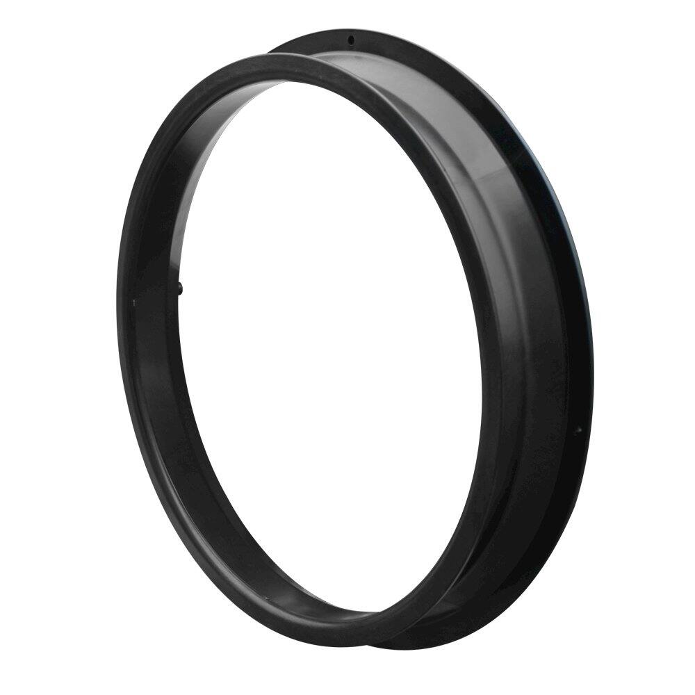 Front. XPOWER - 16" Diameter Axial Fan Duct Hose Adapter Kit - Black.