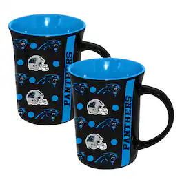 The Memory Company - Carolina Panthers Two-Pack 15oz. Line Up Ceramic Mugs - Multicolor