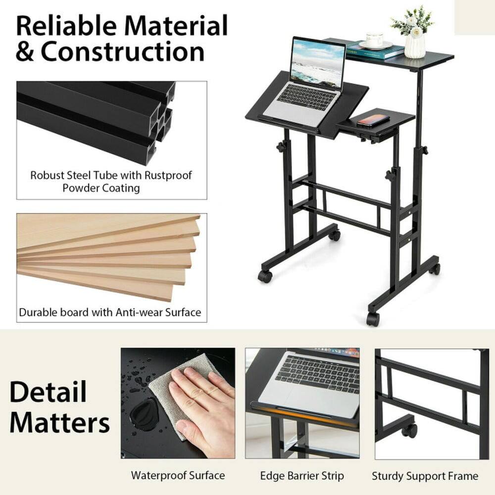 Reliable Material & Construction  
- Robust Steel Tube with Rustproof Powder Coating  
- Durable board with Anti-wear Surface  

Detail Matters  
- Waterproof Surface  
- Edge Barrier Strip  
- Sturdy Support Frame